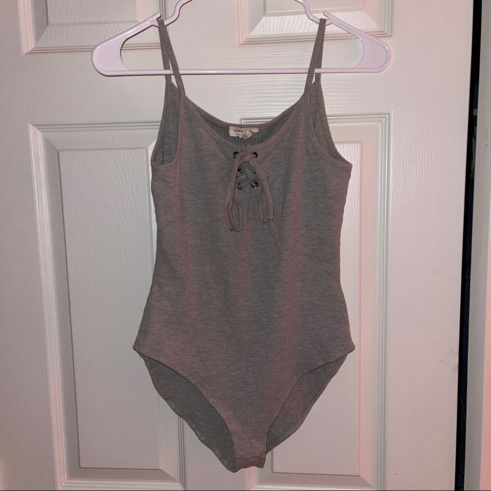 Ultra Flirt Gray Bodysuit